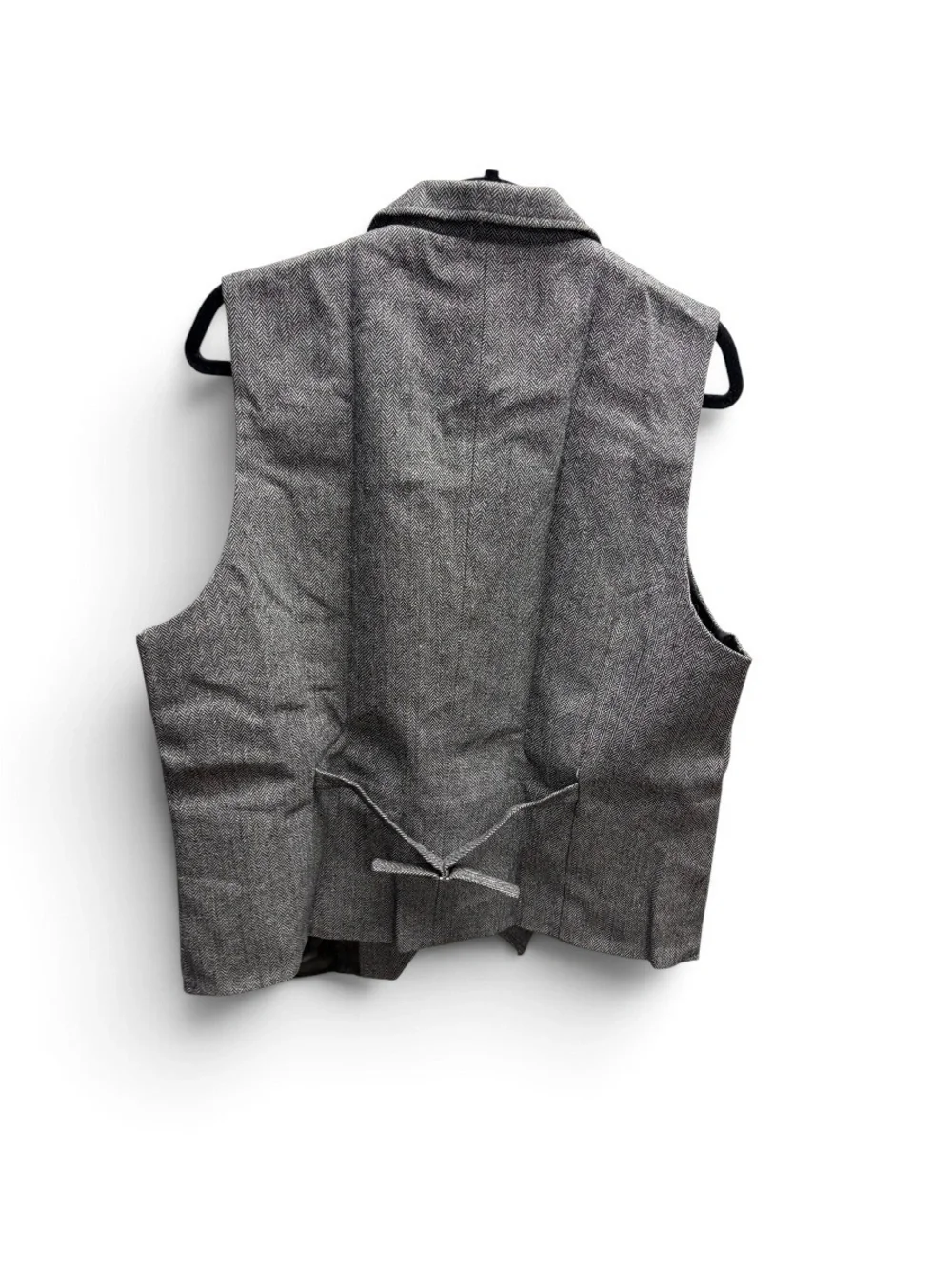 Gray Herringbone Vest - Classic Tailored Style
